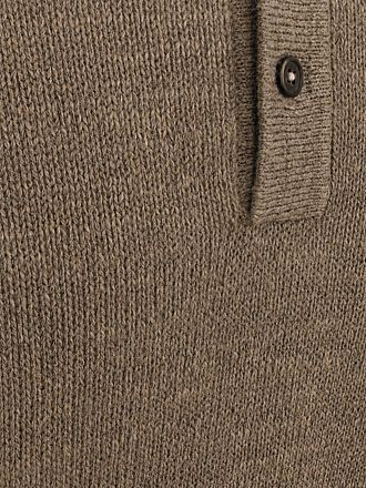 Suitable Button Longue Melange Polo Shirt Beige