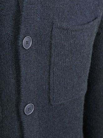 Suitable Cardigan Boiled Wool Blue