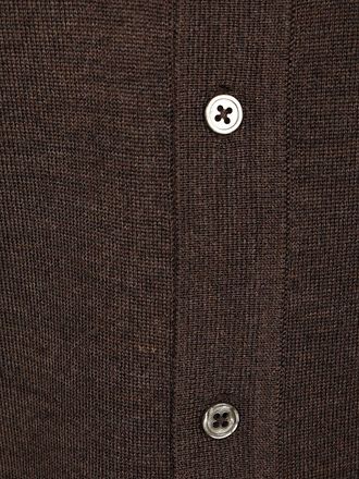 Suitable Cardigan Shirt Merino Marron
