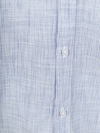 Suitable Chemise Coton Slub Bleu Rayé