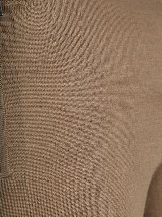 Suitable Crew Zip Merino Taupe