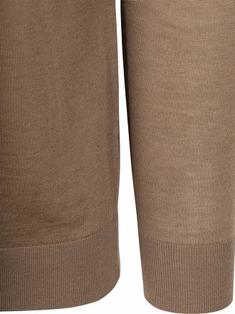 Suitable Crew Zip Merino Taupe