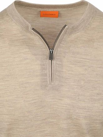 Suitable Crew Zip Merino Sand