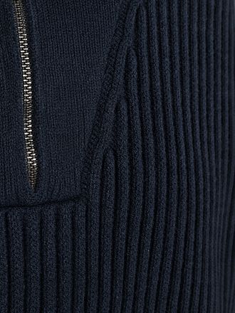 Suitable Half Zip Pullover Sailor Wool Blend Navy