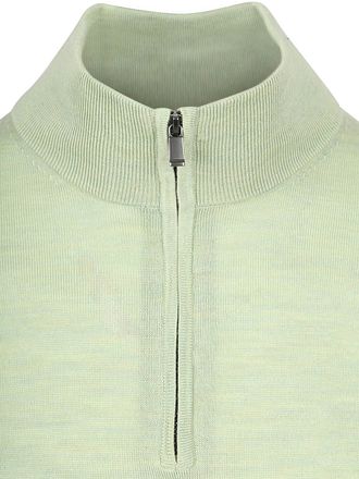 Suitable Merino Half Zip Sweater Light Green