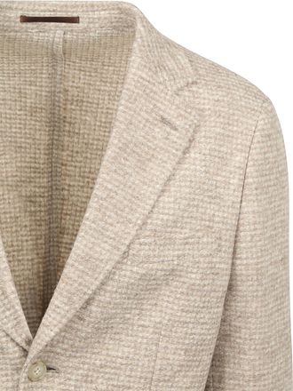 Suitable stickad kavaj i beige