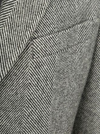 Suitable Manteau Mix Laine Pepita Pepper Grey