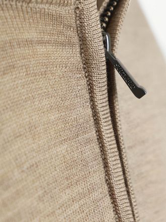 Suitable Merino Halv-Zipgenser Sand
