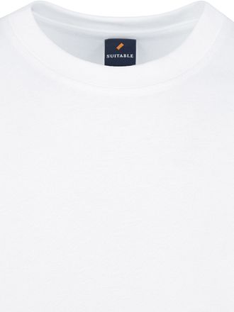 Suitable Obra T-Shirt High Round Neck White 2-Pack