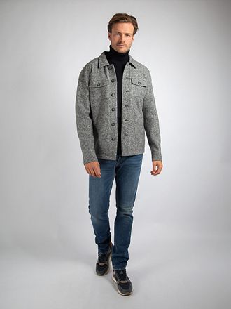 Suitable Overshirt Boiled Wool Blend Grau mit Stefan