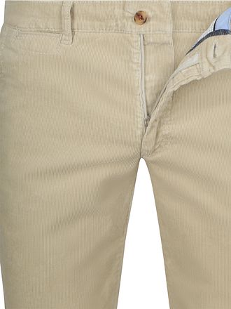 Suitable Chino Plato Velours Côtelé Blanc Cassé