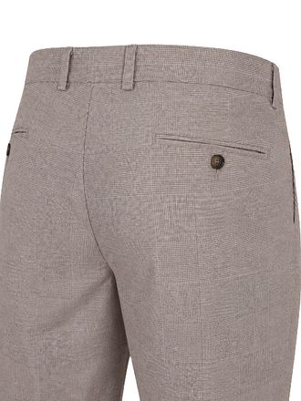 Suitable Pico Pleat Chinos Check Sand