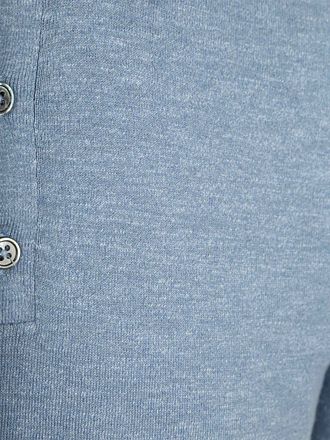 Suitable Strikket Polo Bomull Lin Blå