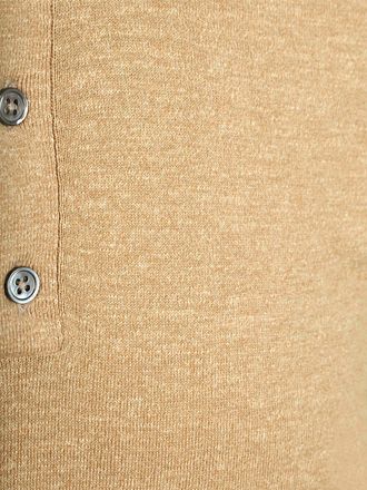 Suitable Strikket Polo Bomull Lin Beige