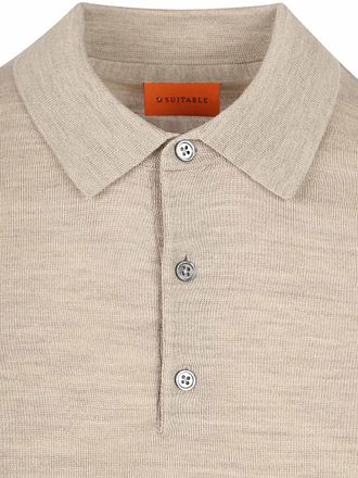 Suitable Polo Rishi Merinowol Beige