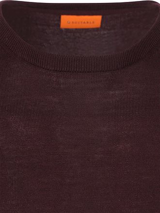 Suitable Pull Laine Mérino Bordeaux