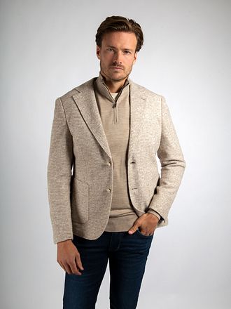 Suitable stickad kavaj i beige