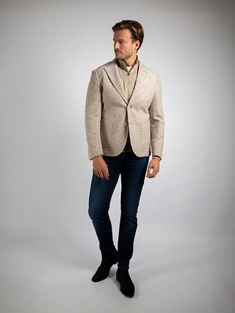 Suitable Strikket Blazer Uden Foring Beige