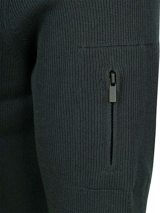 Suitable Halv Zip Tröja Tias Cooldry Stickad Mossgrön
