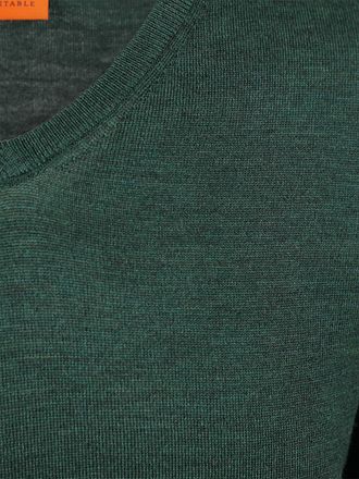 Suitable Merino Pullover V-ringning Racing Green