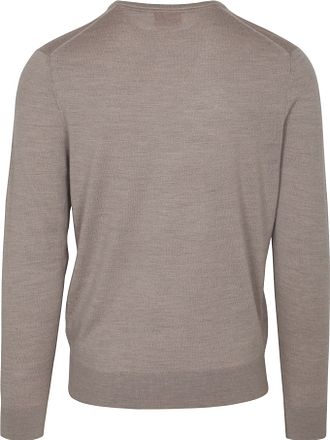 Suitable Merino Pullover V-hals Beige