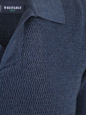 Suitable Tröja Riva Struktur Melange Navy
