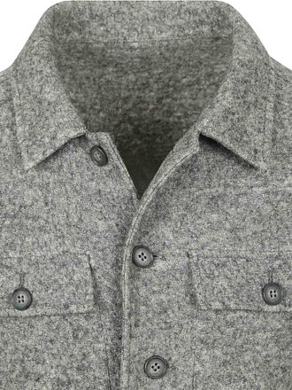 Suitable Overshirt Boiled Wool Blend Grå
