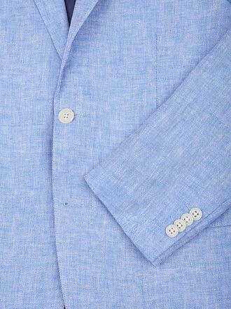 Suitable Veste de Costume De Lin Panama Bleu Clair