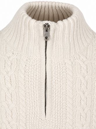 Superdry Half Zip Pullover Jacob Cable Ecru