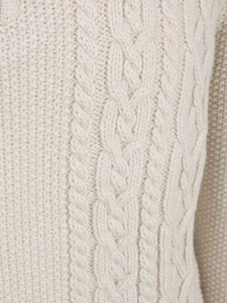 Superdry Half Zip Pullover Jacob Cable Ecru