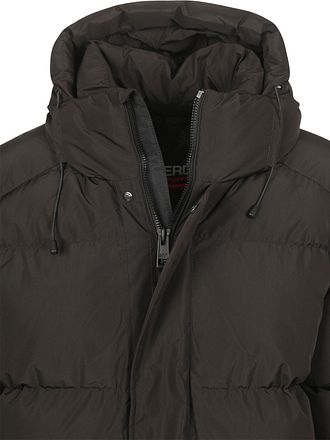 Superdry Lång Dunjacka med Huva Svart