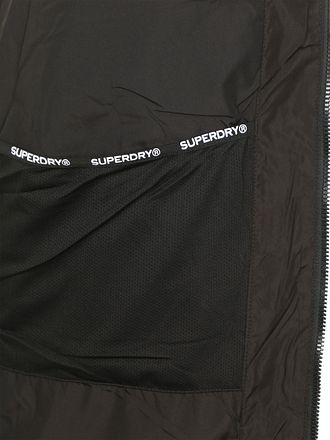 Superdry Lange Pufferjas Hooded Zwart