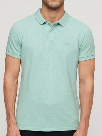 Superdry Piqué Polo Shirt Melange Light Green
