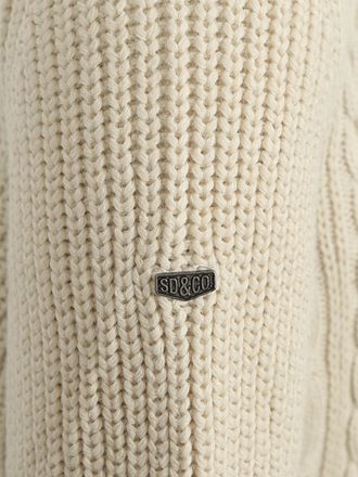 Superdry Half Zip Pullover Jacob Cable Ecru