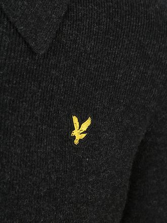 Lyle & Scott Langarmet Poloskjorte Lammeull Svart