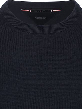 Tommy Hilfiger Genser Bomull og Kashmir Marineblå