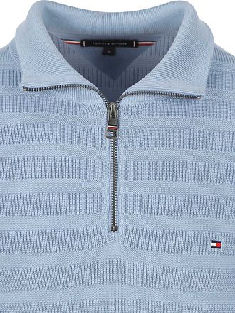 Tommy Hilfiger Genser Halvglidelås Struktur Indigo