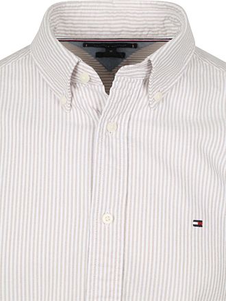 Tommy Hilfiger Oxford Shirt Stripes Beige