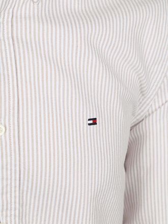 Tommy Hilfiger Oxford Skjorte Stribe Beige