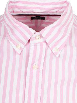 Tommy Hilfiger Poplin Skjorte Stripete Rosa