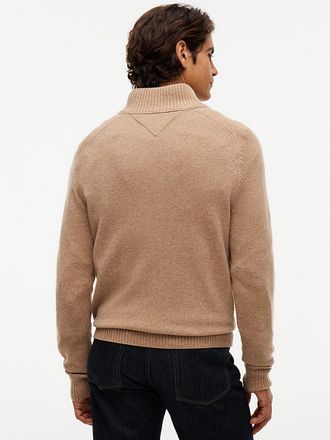 Tommy Hilfiger Pullover Half Zip Lambswool Safari Canvas Heather