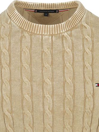 Tommy Hilfiger Tröja Cable Sandalwood