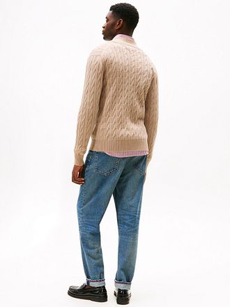 Tommy Hilfiger Väst Zip Cable Beige