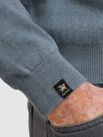 Vanguard half zip-tröja med struktur Ljusblå