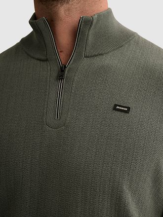 Vanguard Jumper Half Zip Structure Urban Chic Green