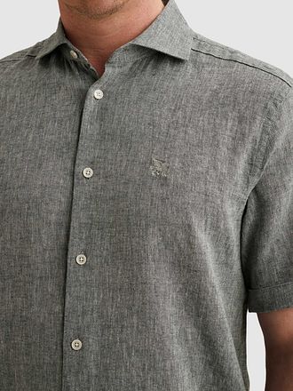 Vanguard Short Sleeve Overhemd Linnen Blend Lichtblauw