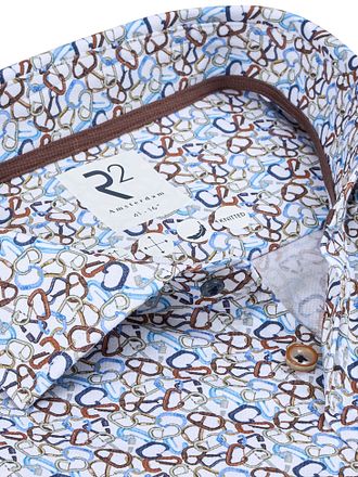 R2 Amsterdam stickad skjorta Carabiner, flerfärgad