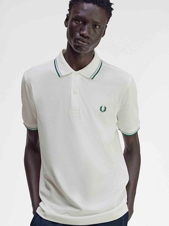 Fred Perry Polo Twin Tipped M3600 White Z52