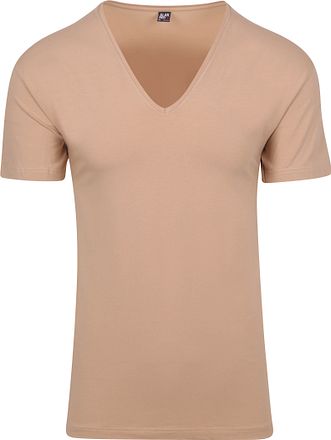 Alan Red T-Shirt NOV V-Neck Stretch Beige 2-Pack