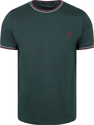 Fred Perry T-shirt Twin Tipped Vert Foncé 85A